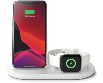 Belkin 3-in-1 Wireless cheapest Charger Dock for iPhone + Apple Watch + AirPods - White