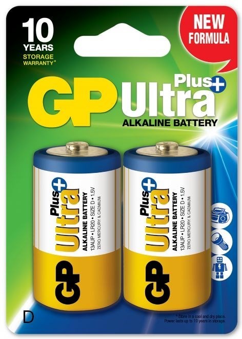 Gp Ultra Plus Alkaline D Batteri Aup Lr Netonnet