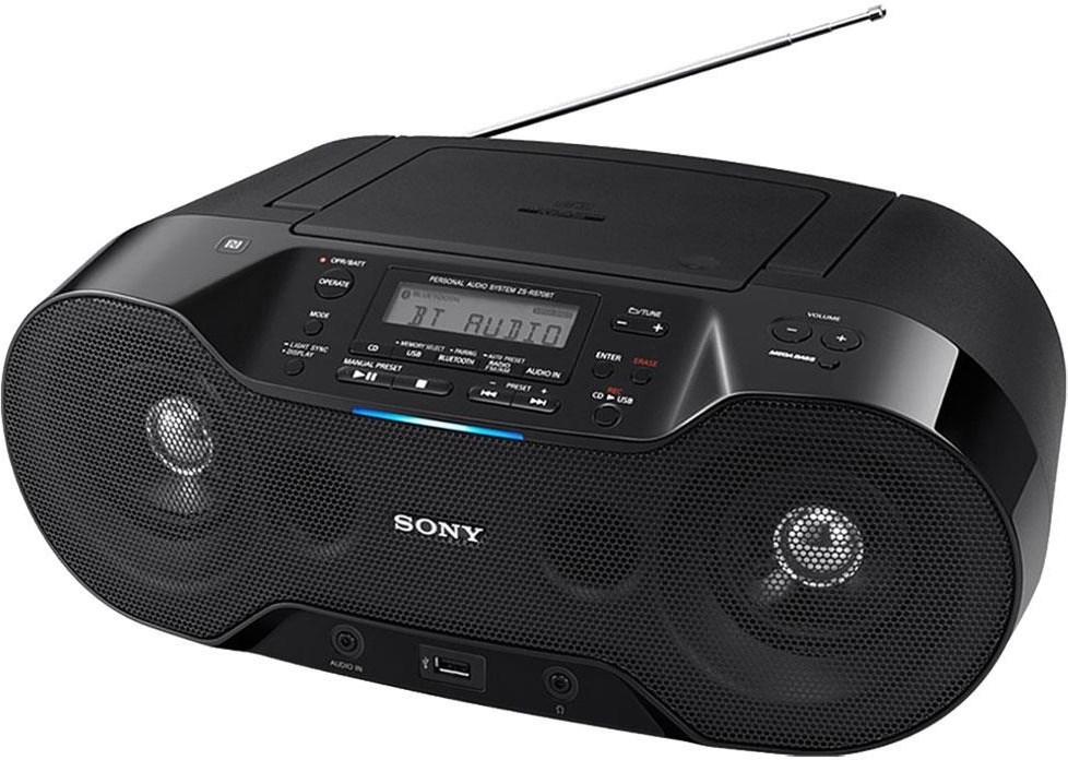 Sony ZSRS70BTB Bærbar CDspiller med DAB+radio og Bluetooth